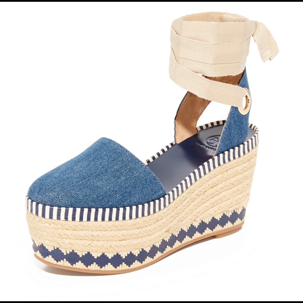 Tory Burch Dandy Lace Up Platform Espadrille